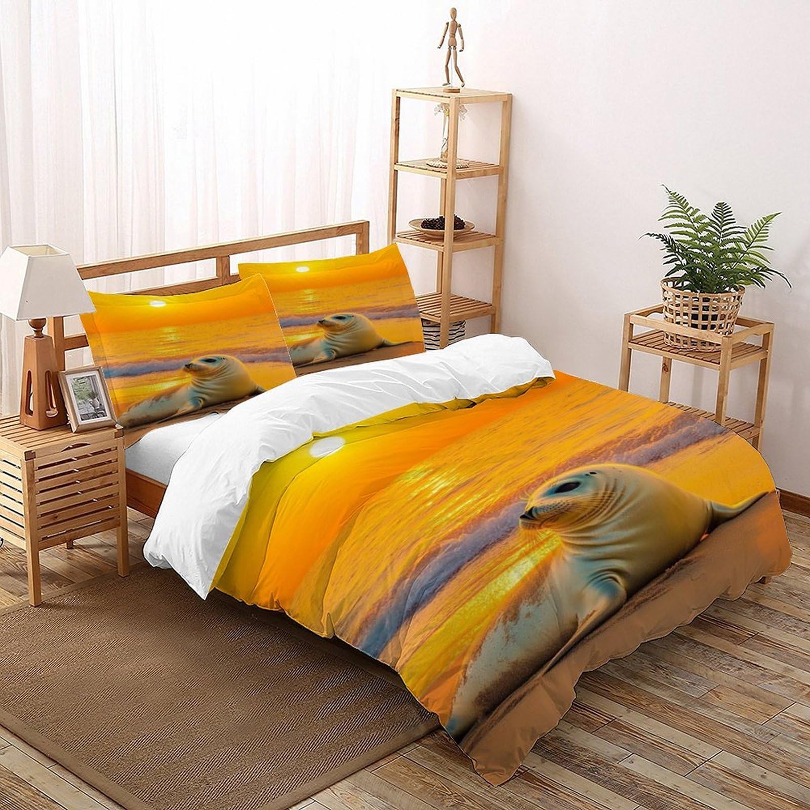 Housse de couette phoque marin pour une chambre d'enfant douce 260x220 cm