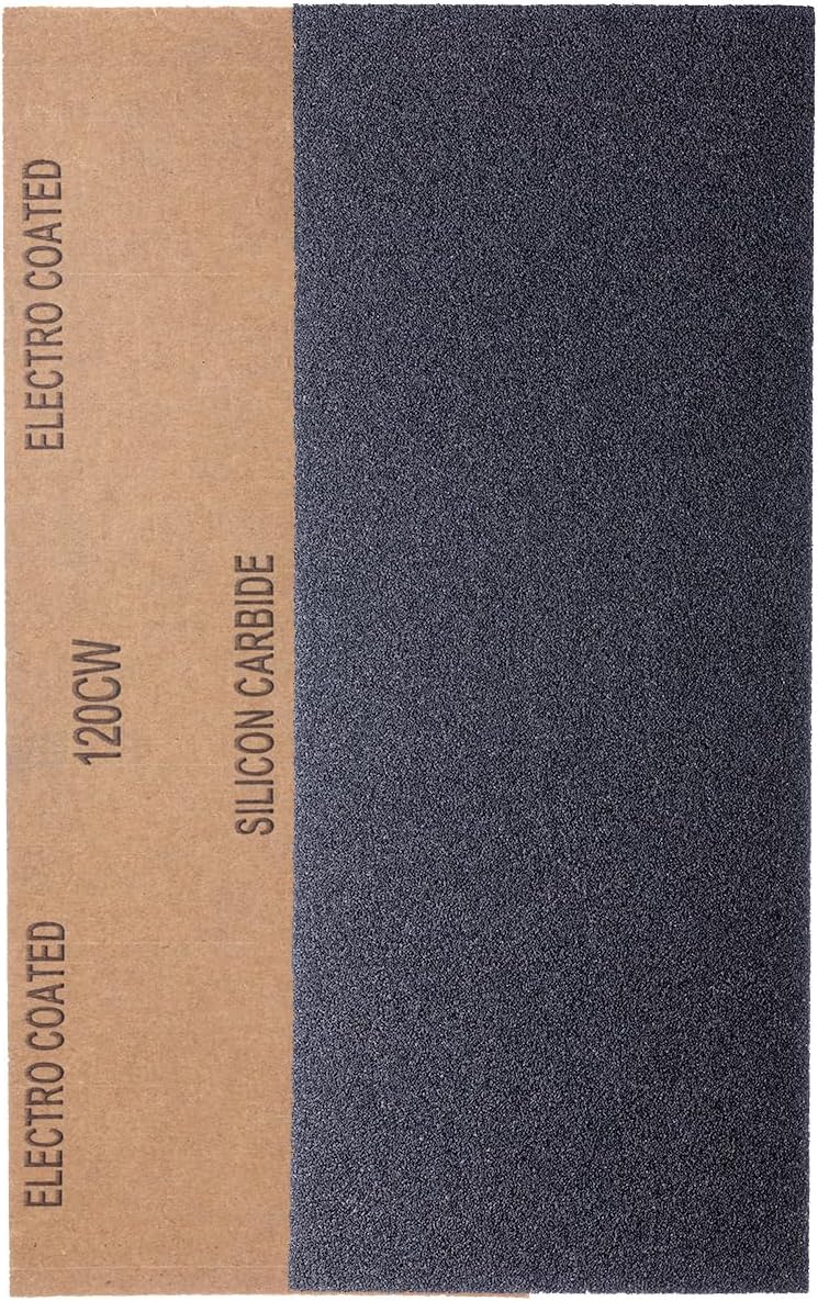 120 Grit Wet & Dry Sandpaper Sheets, 23 x 9.5cm, Fine Abrasive Sand Paper Roll for Wood, Metal, Plastic, Glass, Stone and Wall Sanding, 10 Pack