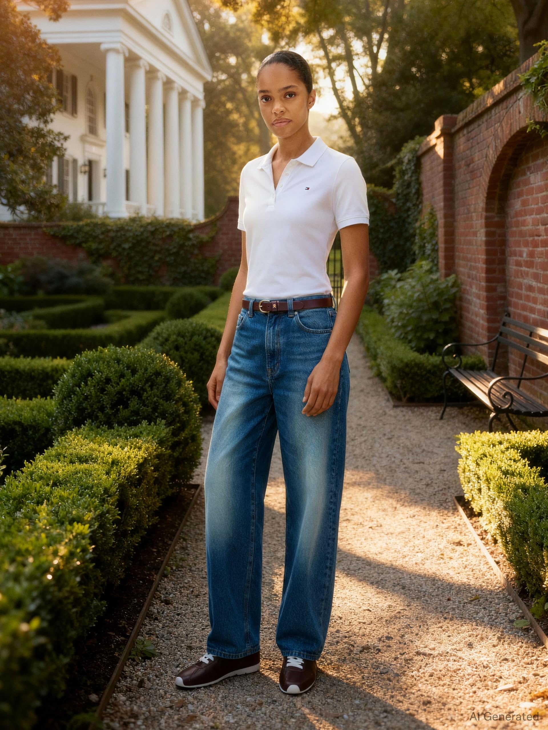 Tommy Hilfiger Polo Manches Courtes Femme 1985 Polo Slim Fit