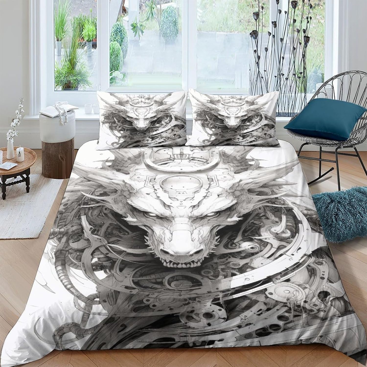 Housse de couette dragon 260x240 pour métamorphoser l'ambiance de la chambre