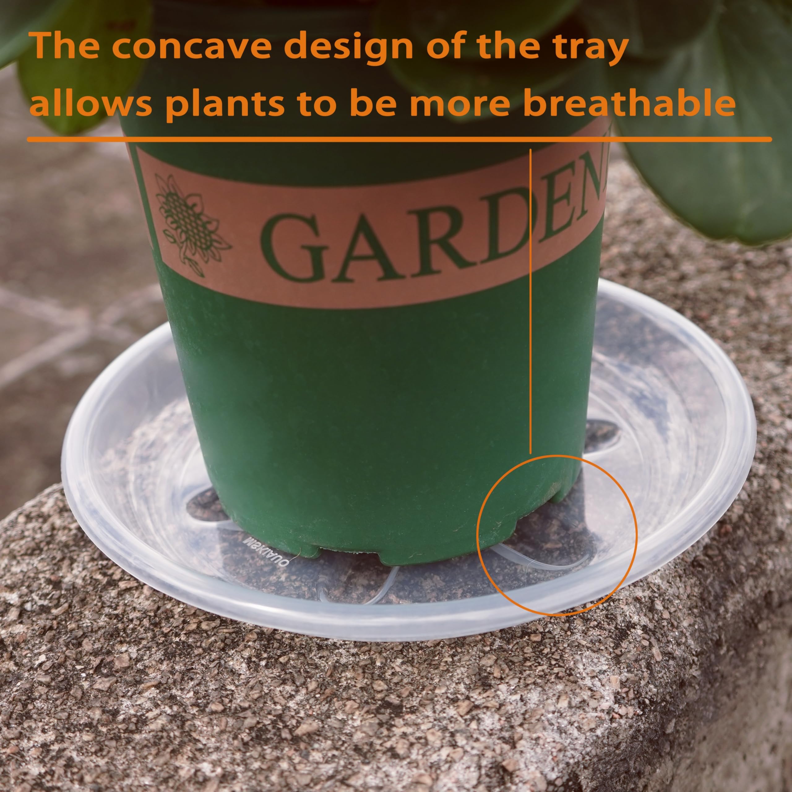 Plant Saucers - 6 Pack Heavy Duty Drainage Trays -4