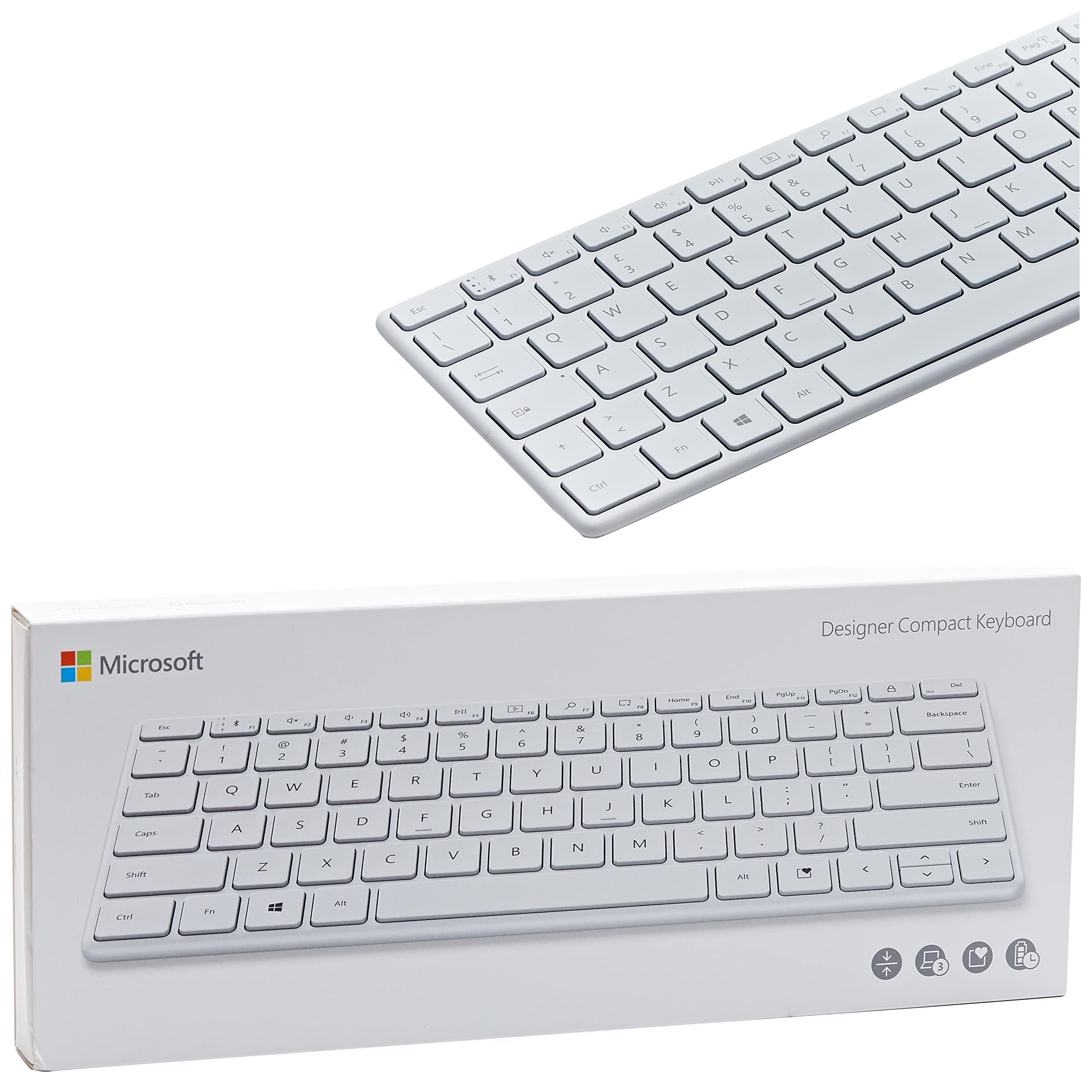 Microsoft Designer Compact Keyboard＆テンキー Amazon.com: Microsoft Designer Compact Keyboard Ultra-Slim