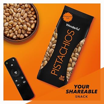 Wonderful Pistachios In Shell, Seasoned Salt Flavored Nuts, 14 Ounce Bag, Protein Snacks, Gluten Free, Salty Snacks (Pack of 3)