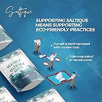 Vista 4 de Sal marina francesa gruesa de 1/2 libras, 100% natural y sin refinar, sal marina mineral cosechada a mano (1/2 lb gruesa)