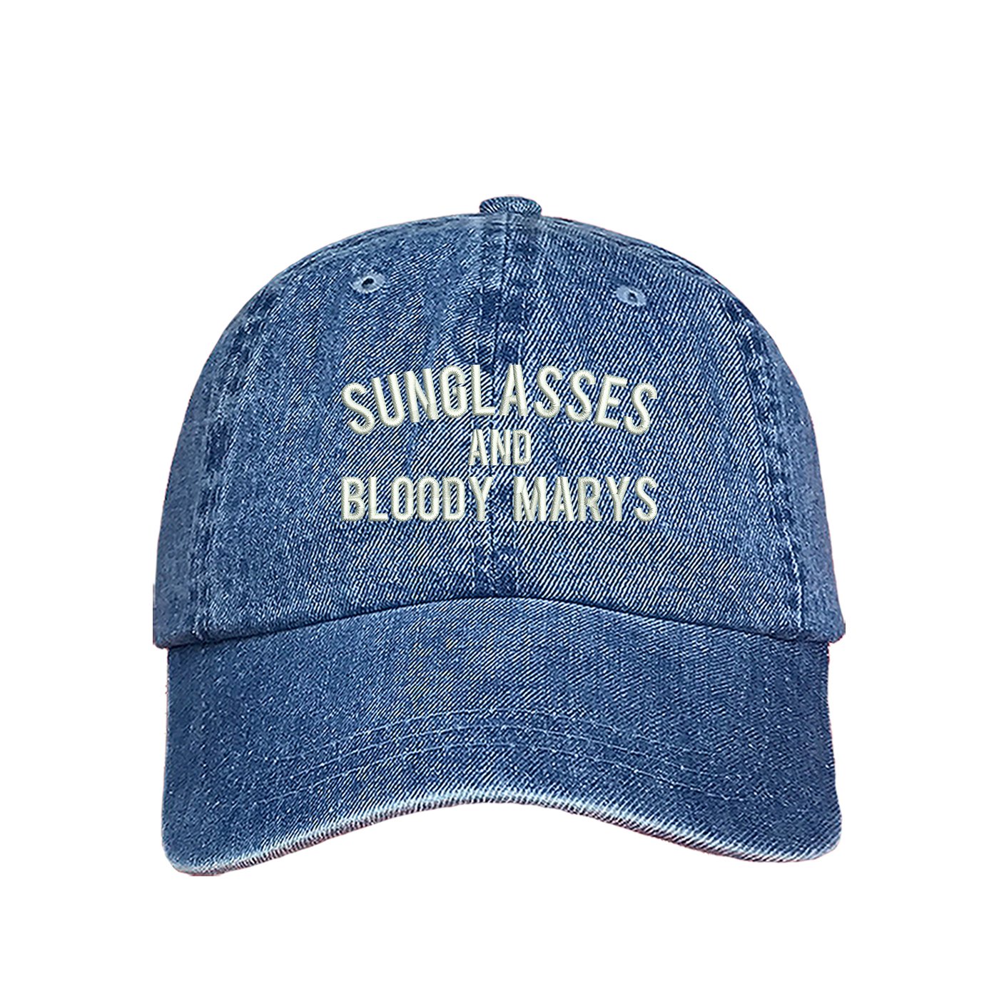 Prfcto Lifestyle Rose Dad Hat Rose Stem - Baseball Cap, Denim Blue, One size