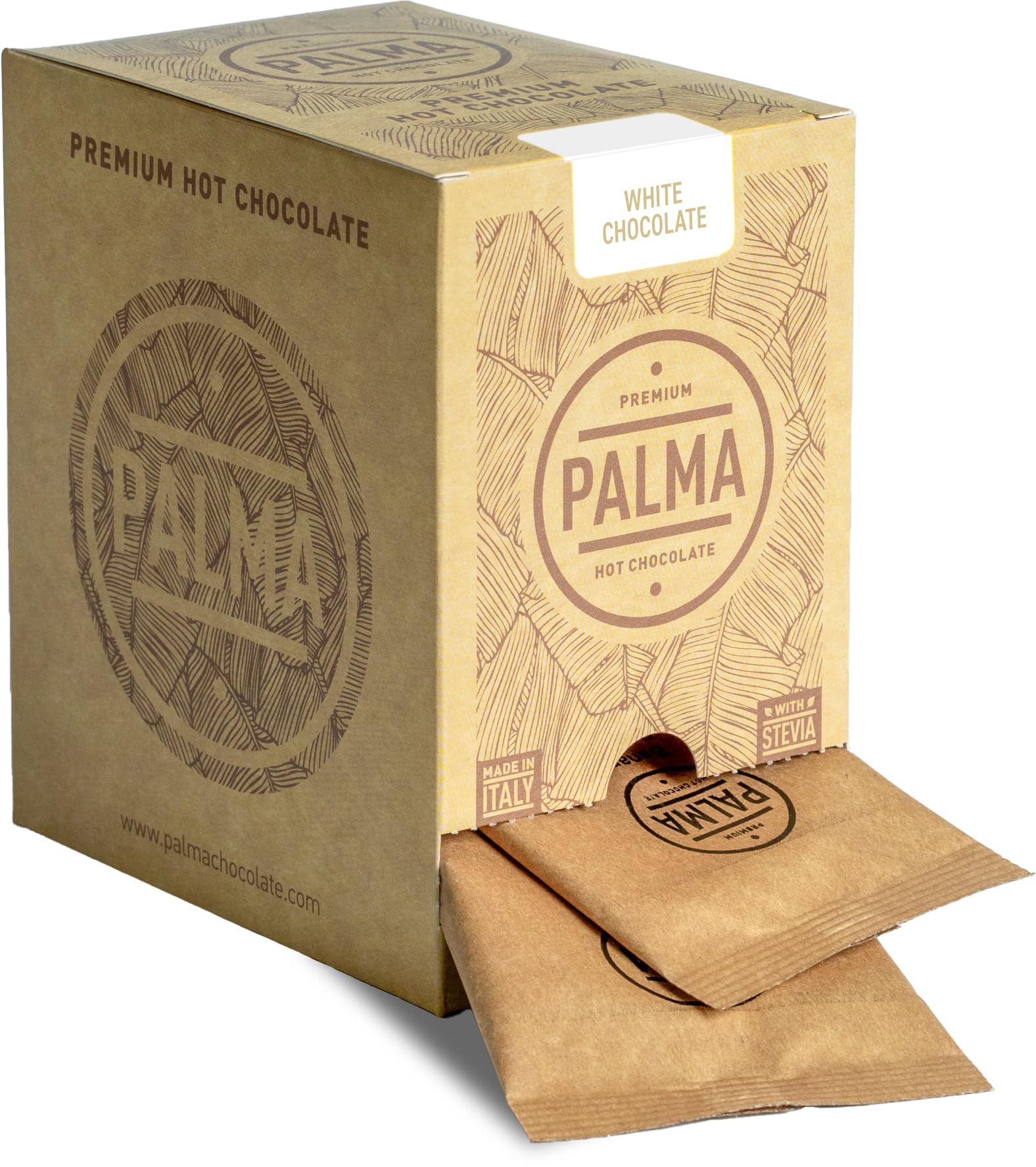 PALMA Italian Hot Chocolate Sachets - White Chocolate | 500g (20 Servings)