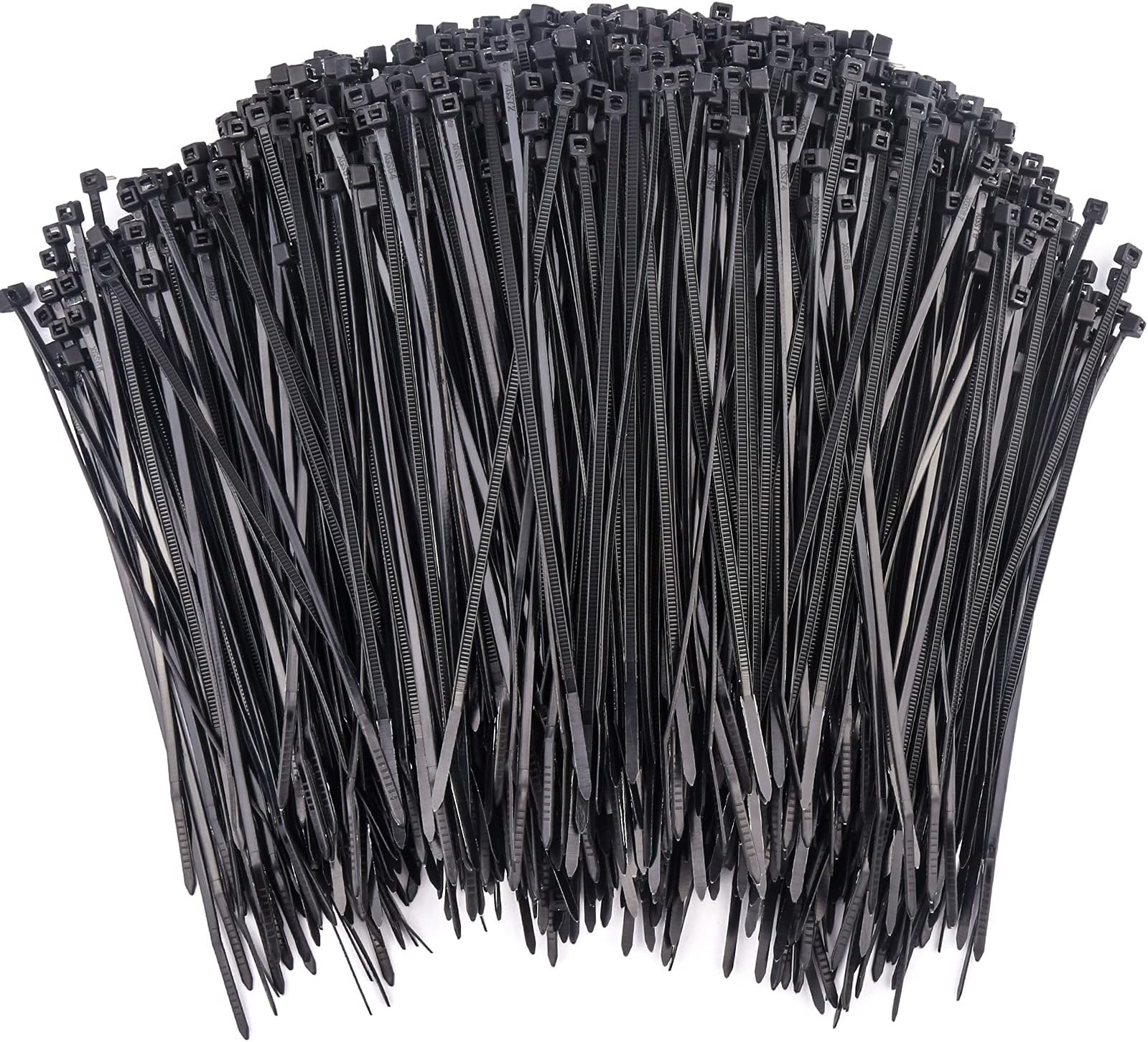 Rienar 1000 Pcs Cable Ties, 6 Inch Self-Locking Nylon Zip Ties, Premium Plastic Heavy Duty Wire Ties (Black)