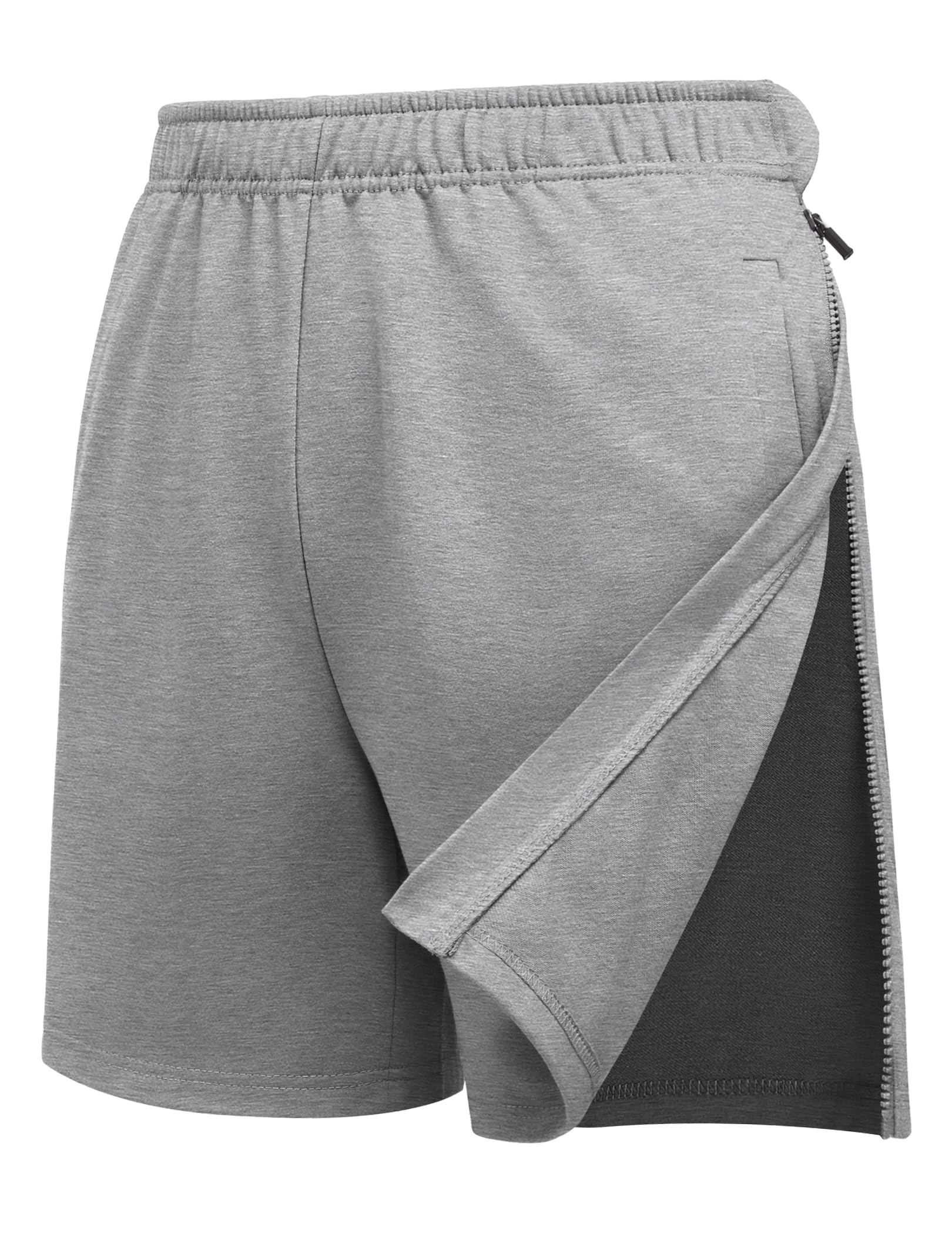Deyeek Women Tear Away Shorts Adaptive Cotton Athletic Shorts Hip Replacement After Knee Surgery Recovery Pants with Pockets