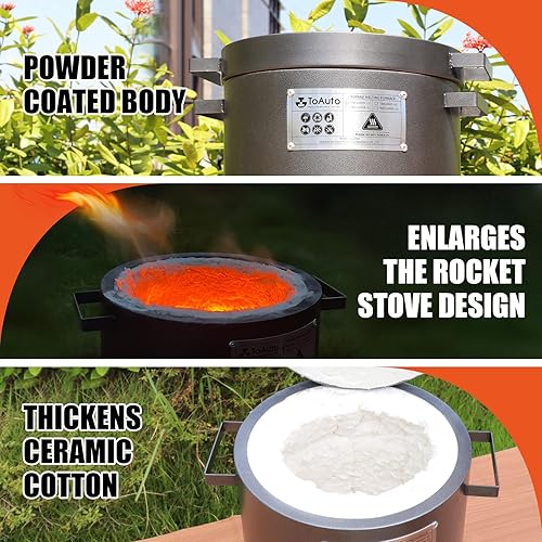 Miniatura 3 de TOAUTO Kit de horno de fusión de propano de 13.2 lbs TMF6000B-V3 Fundición de propano Herramienta de fundición para horno para fundición de