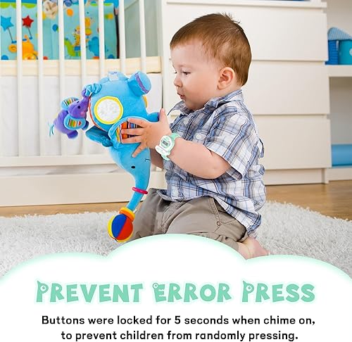 Miniatura 8 de Reloj para niños y niñas, temporizador para ir al baño y luces LED coloridas, música recuerda a los niños que es hora de ir al baño, regalo