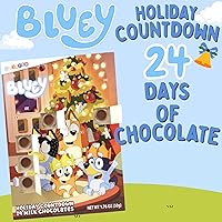 Vista 2 de Galerie Bluey - Calendario de Adviento con cuenta regresiva para Navidad 2025, 24 días con chocolate, 1.76 onzas