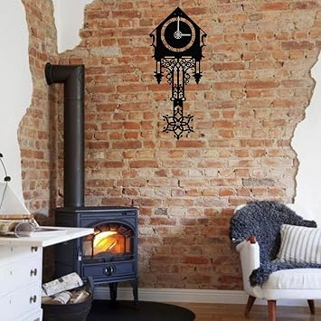 Metal Wall Decor, Cuckoo Clock ,Home Decoration ,Wall Sign, Metal Wall Clock , Interior Decoration, Indoor Outdoor Hangings, Clock, 33x75cm
