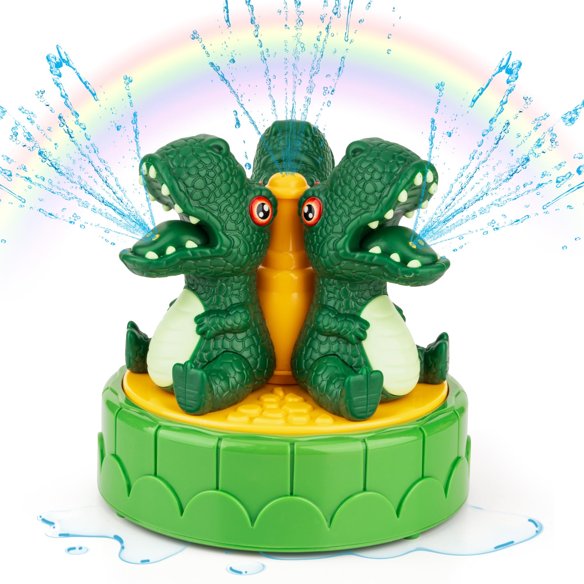 Juegos de Agua para Niños Exterior, Juegos Piscina para Niños Juguete Niño 3 4 5 6 7 8 9 10 Años, Aspersor Infantil con Forma de Dino Juguetes de Agua para Niños