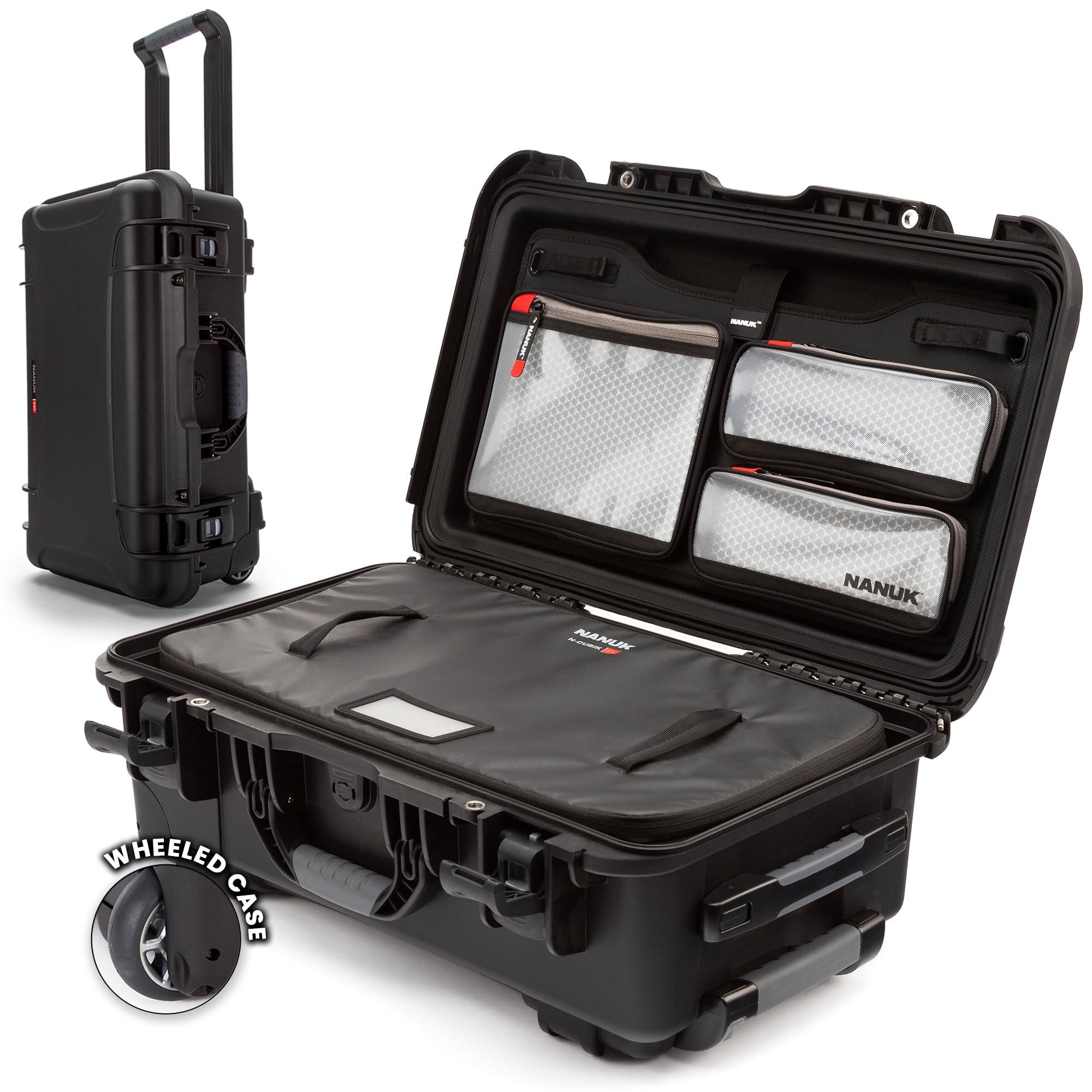 NANUK 935 Pro Photo with N-Cubik – Waterproof Travel Camera Hard Case with 13L N-Cubik Insert and Wheels, 22” x 14” x 9”, Dustproof and