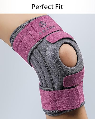 Miniatura 4 de ABYON Rodillera para mujeres y hombres, desgarro de menisco, ligamento cruzado anterior, artritis, soporte de rodilla con estabilizadores laterales