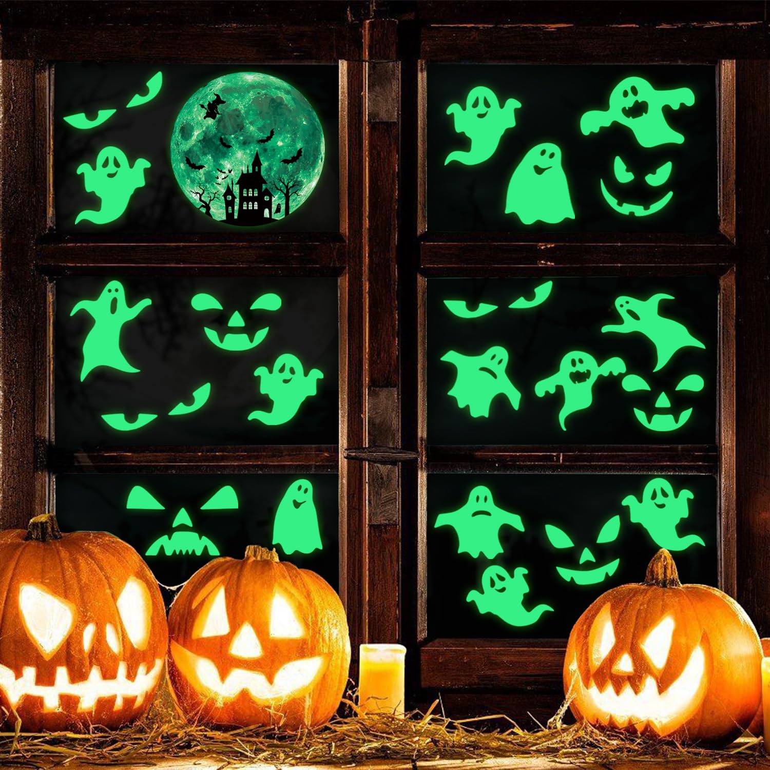 Decoration Halloween Vitre 228 Autocollants Halloween - Stickers Fantômes Mignons Pour Déco, Bricolage Et Fête Halloween Stickers Fenetre