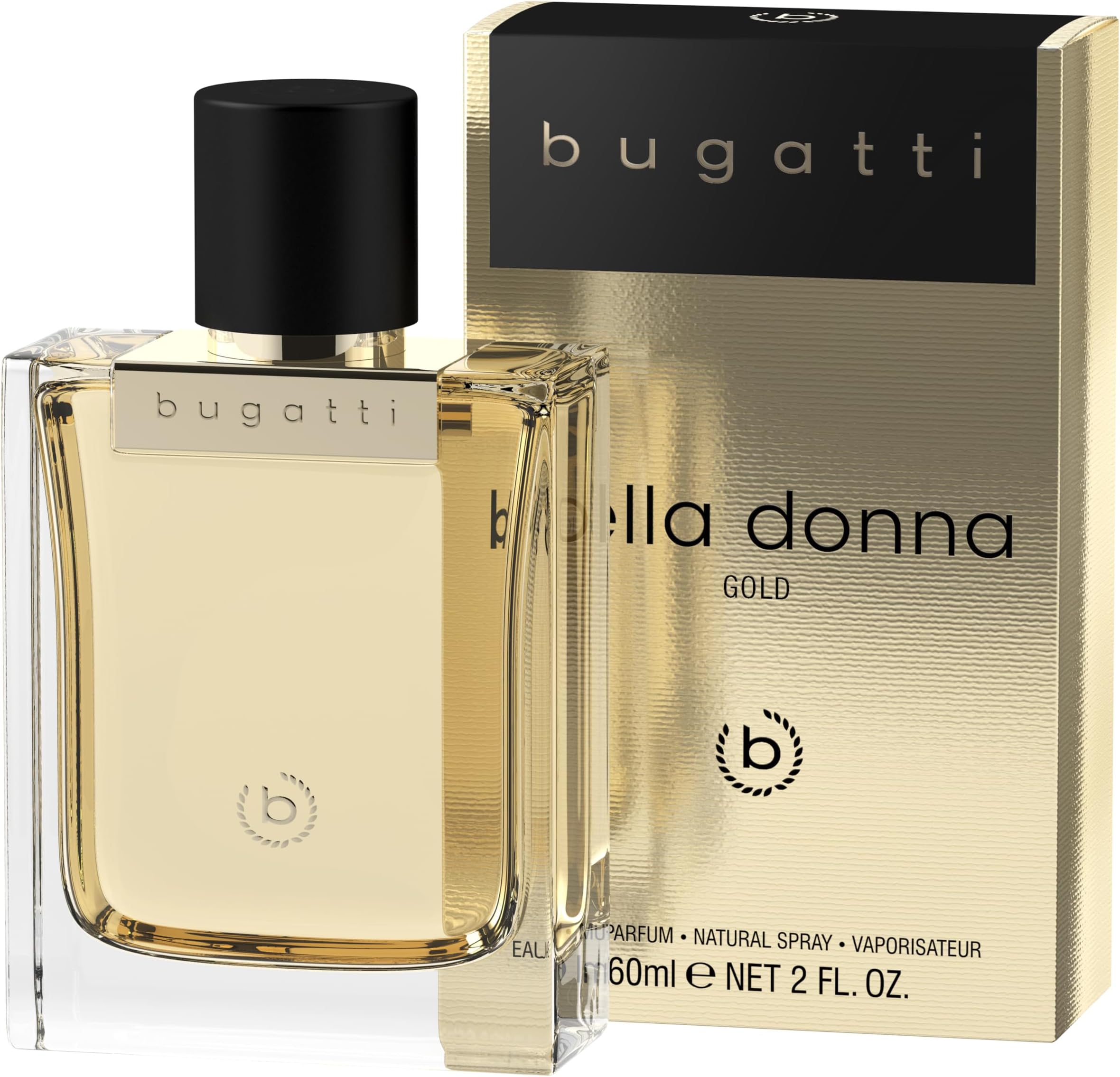bugatti Bella Donna Women's Perfume Gold edP 60 ml I Floral Fruity Women's Perfume for All Age & Any Occasion I Feminine Combination of Bergamot, Jasmine Blossoms, Vanilla & Musk I Elegant & Warm