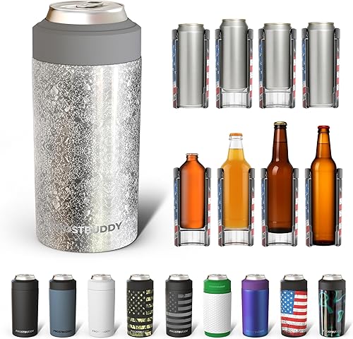 Miniatura 58 de Frost Buddy - Enfriador de latas universal Buddy, se adapta a todos, para botellas regulares de 12 y 16 onzas o de tamaño delgado, acero inoxidable