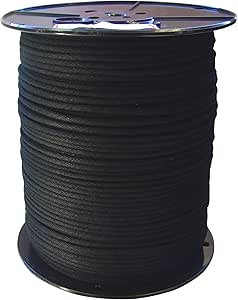 Great White Trick Line - 300ft Black Theatrical Tie Line, 1/8 Inch Cotton Cord Made In USA