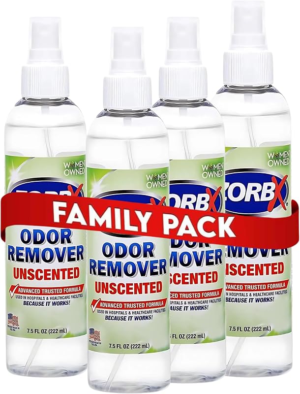 Removedor de Odores sem Fragrância ZORBX para Cães e Ambientes, 4 Frascos de 213 g