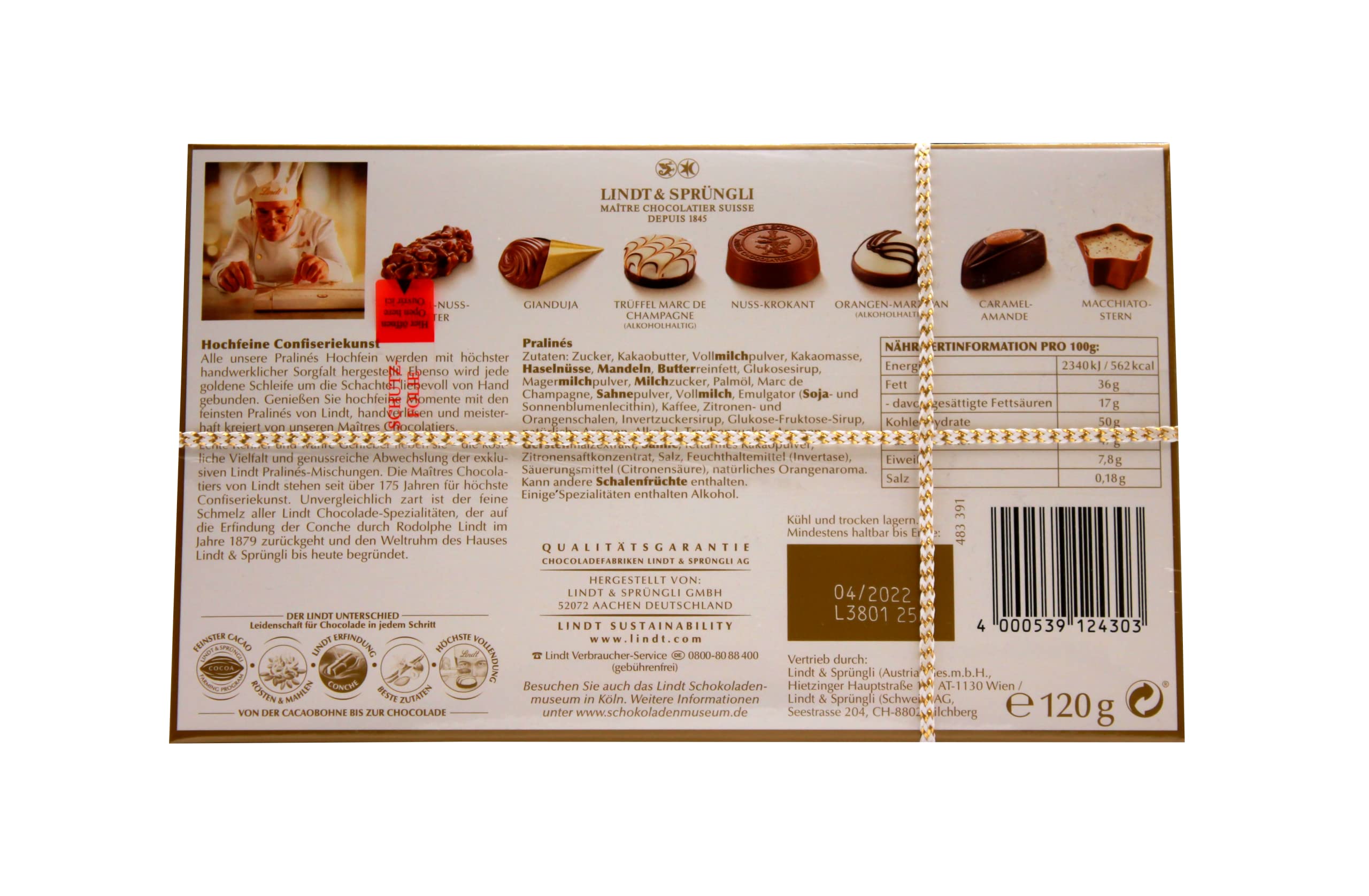 Lindt Pralines Hochfein Klassische Auslese, 6er Pack (6 x 120g)