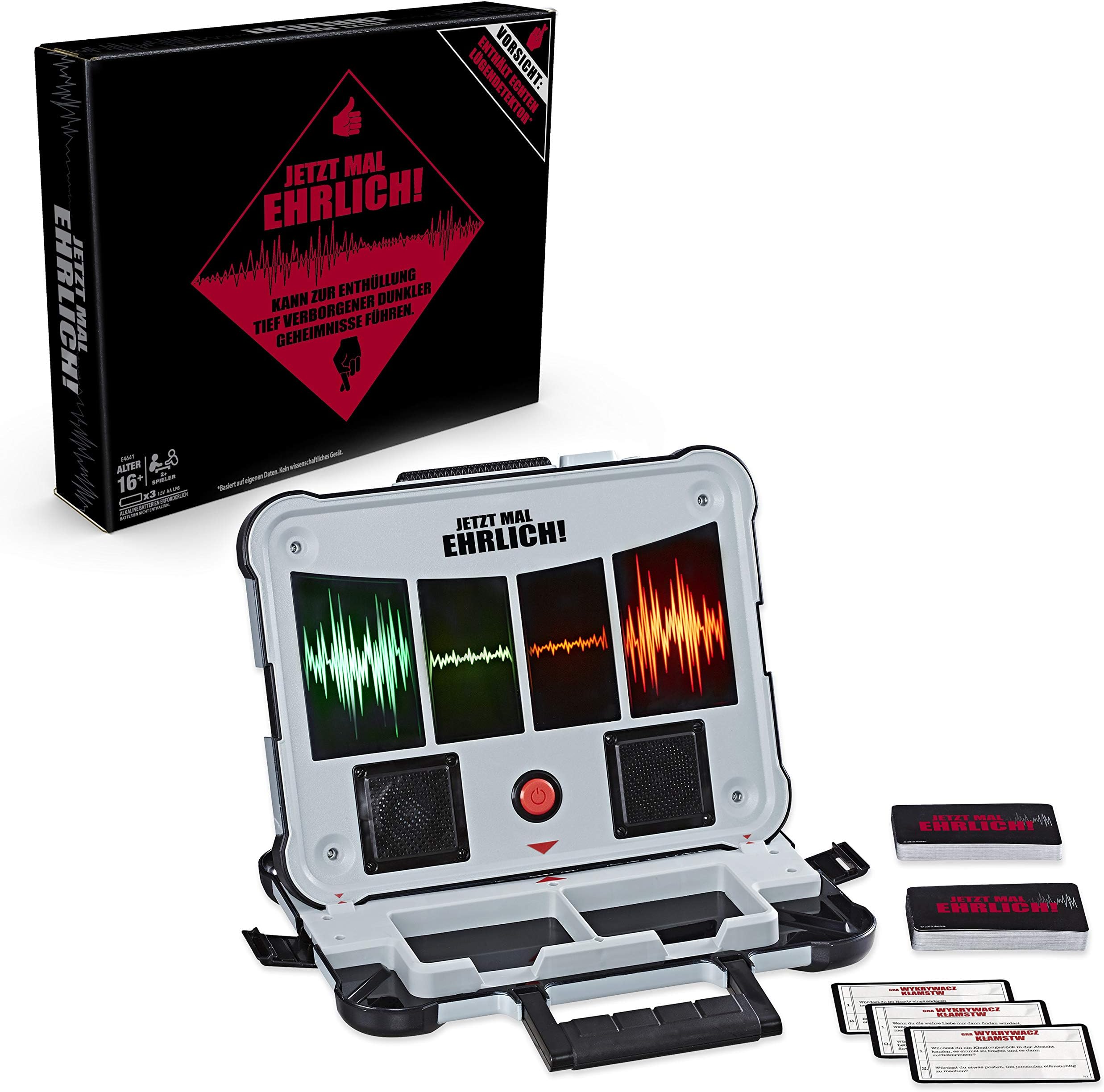 Hasbro Jetzt mal ehrlich!, Party Game with Lie Detector, for 2 and More Players, from 16 Years