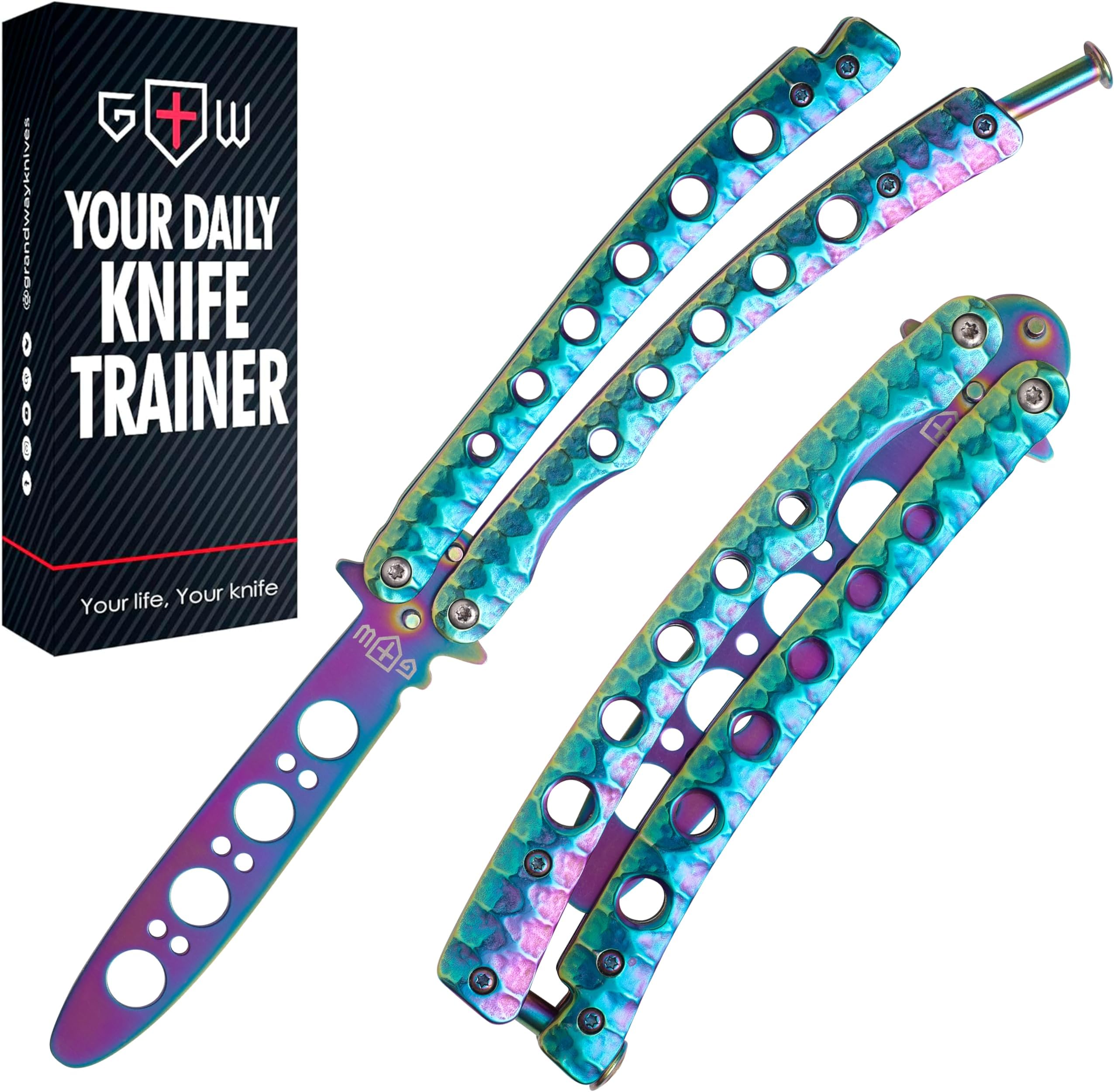 Grand Way Practice Trainer - Stainless Steel Trainer Tool - NOT Real NOT Sharp Blade - Dull Trick Training CsGo K08