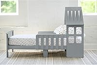 Vista 6 de Little Partners Lil' House - Cama infantil de madera maciza con forma de hogar con rieles y dos protectores de seguridad, se adapta a colchones