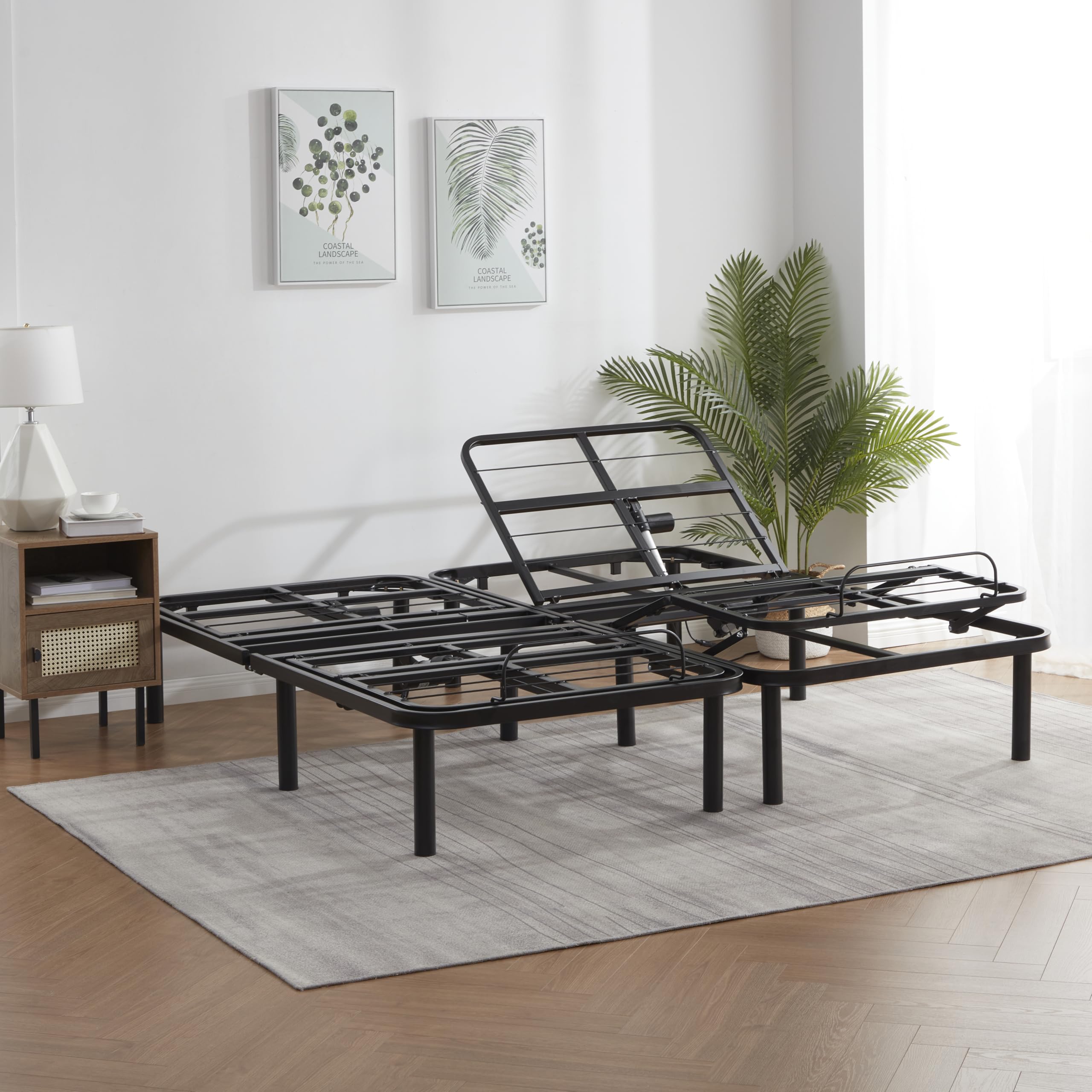 Nestl Split King Adjustable Bed Frame Electric Base with Head and Foot Incline