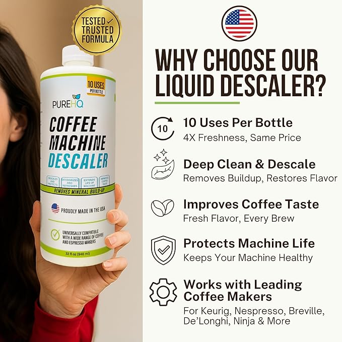 Descalcificador para cafeteras PUREHQ 946 ml - 10 usos miniatura 2