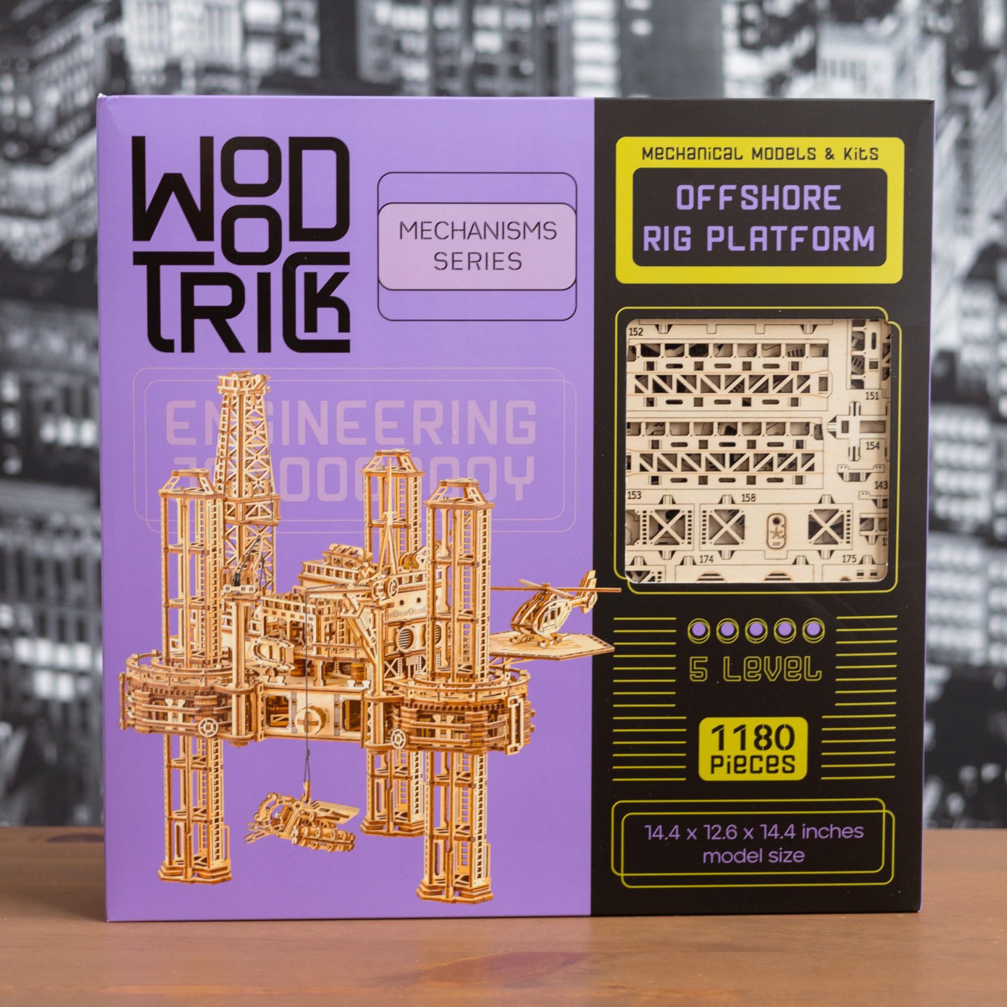 Amazon | Wood Trick オフショア リグ インタラクティブ 3D 木製パズル