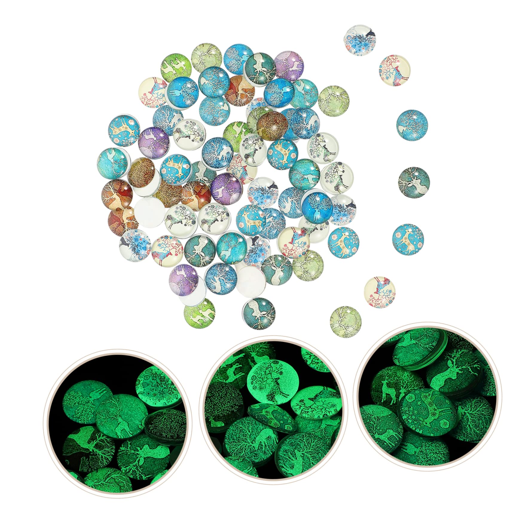 Operitacx 300pezzi Patches Luminose Per Gioielli Fai Da Te Gemme Rotonde Con Design Materiale Per Creazioni Artigianali e Decorazioni Uniche