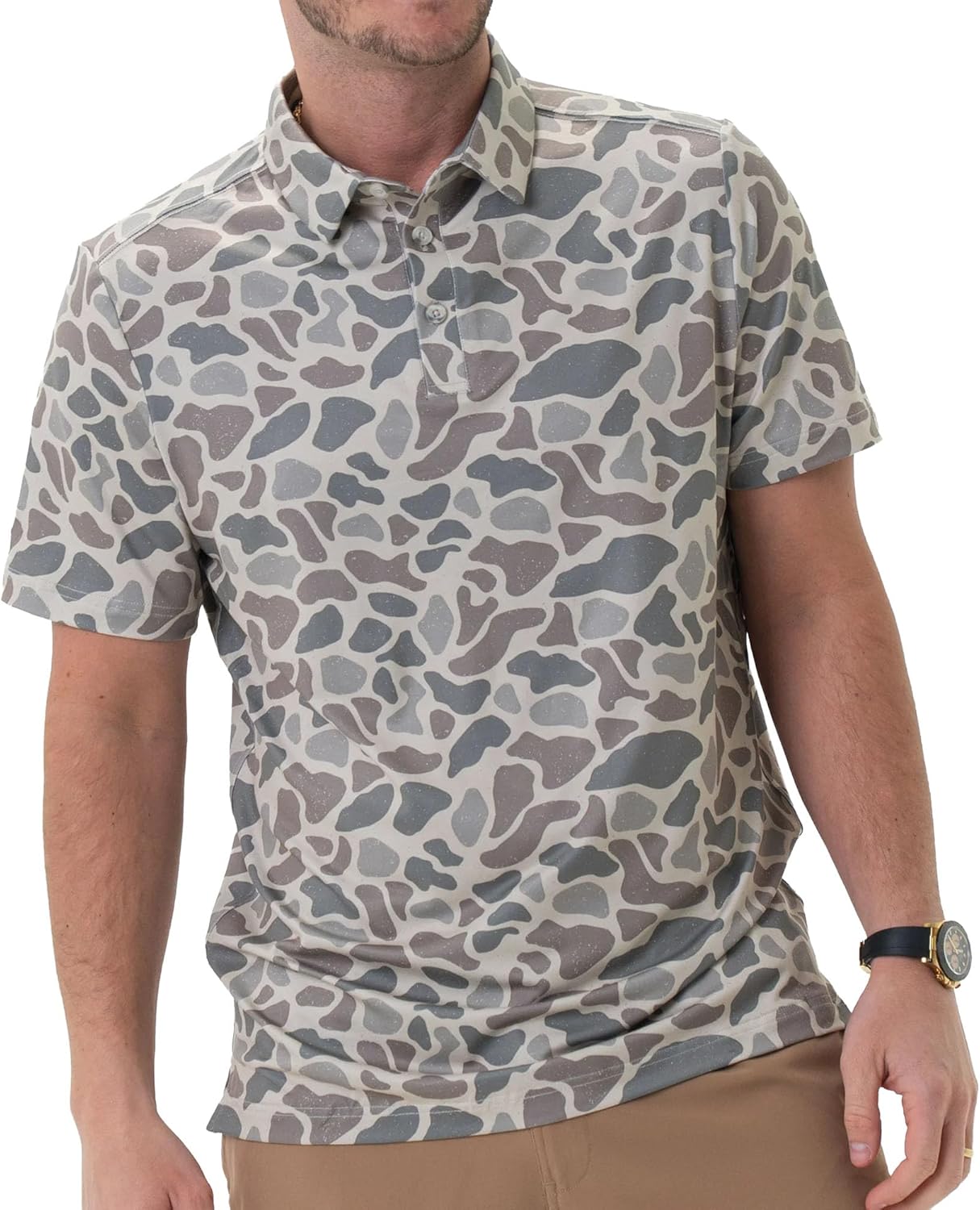 Burlebo Men’s Performance Polo Shirt – Lightweight, Quick Dry, Moisture Wicking, Four-Way Stretch