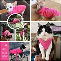 Vista 3 de PETCARE Suéter pequeño para perros y gatos, chaleco de forro polar suave con anilla en O para correa para otoño e invierno, abrigo cálido