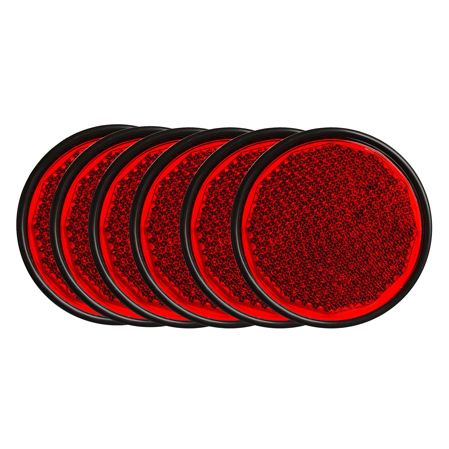 Allpartssource Reflex Reflector Round Shape Set for Tractor, Landini Tractor , Van, Tractor, Tiller, Combines, Harvesters, Mowers, Trucks, Trailers, Cars, and Universal Applications - Red (Set of 6 Pcs) (B097BY9NS9) Amazon Price History, Amazon Price Tracker