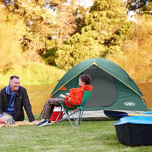 Miniatura 5 de unp Tienda de campaña para 6 personas para 4 estaciones, fácil de instalar para acampar y senderismo, ligera y portátil, verde
