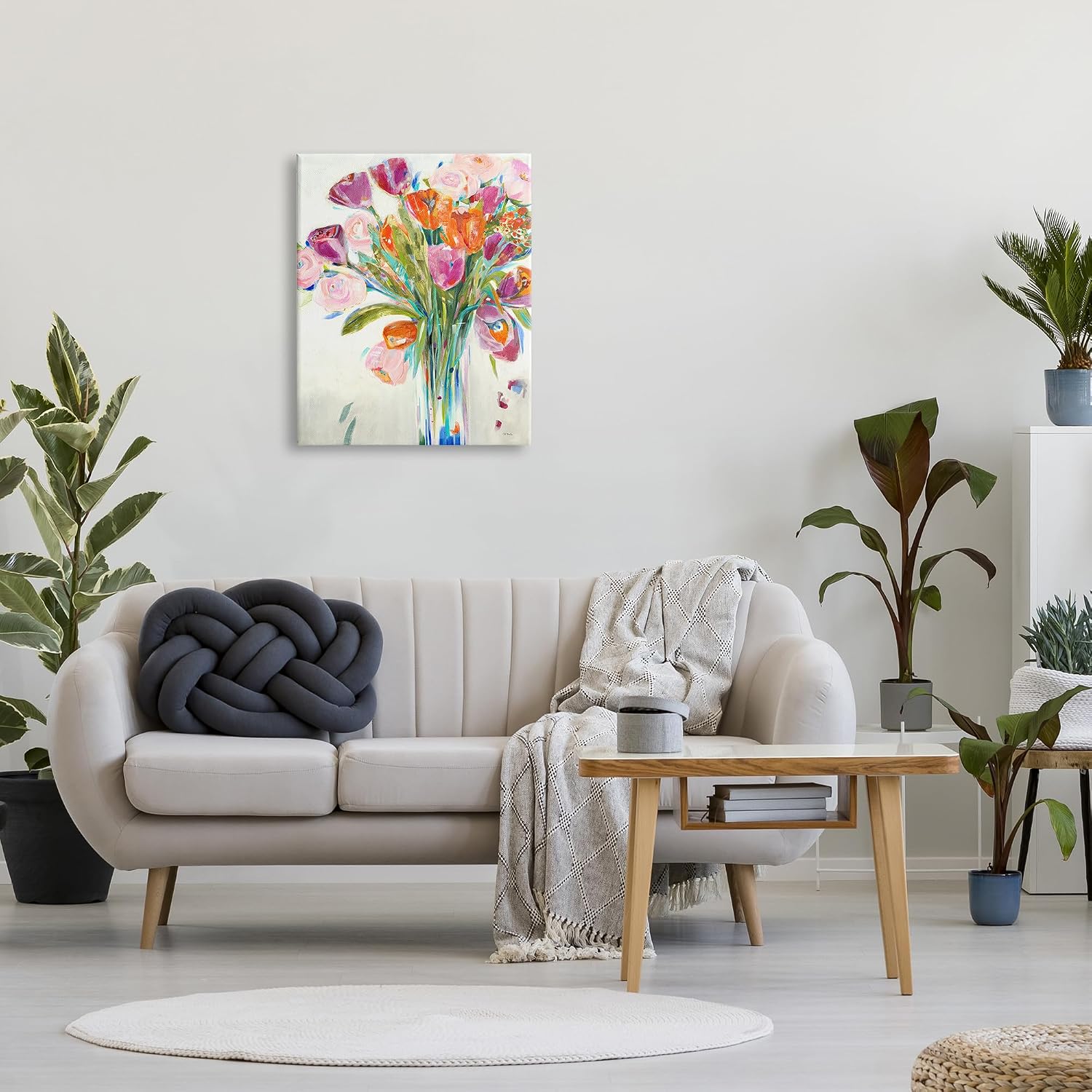 Stupell Industries 'Rose and Tulip Floral Bouquet'| Canvas Art | Stupell Industries | 24 x 30 Inches, Easy to Hang and Sturdy, Made in USA, by Jill Martin