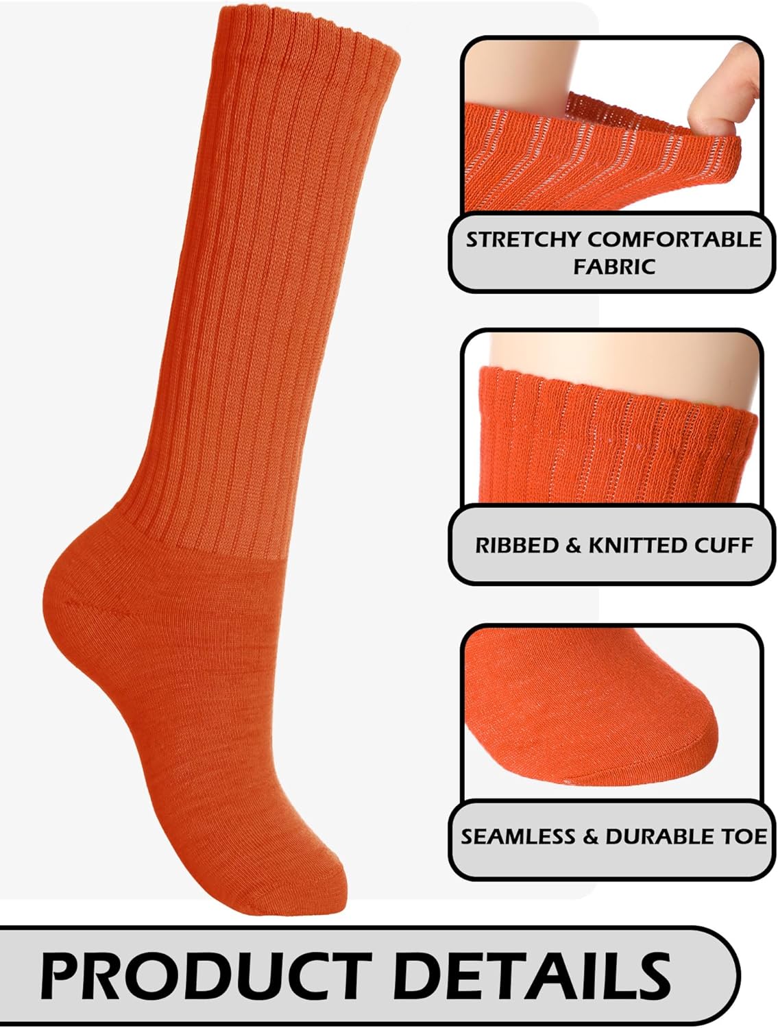 12 Pairs Slouch Socks for Woman Fuzzy Warm Scrunch Boot Winter Fluffy Socks for Women Christmas Gifts - Image 5