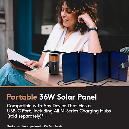 Miniatura 2 de Panel solar  Compatibilidad de carga de puerto USB-C con bancos de energía portátiles y estaciones  esencial para acampar al aire libre, respaldo en