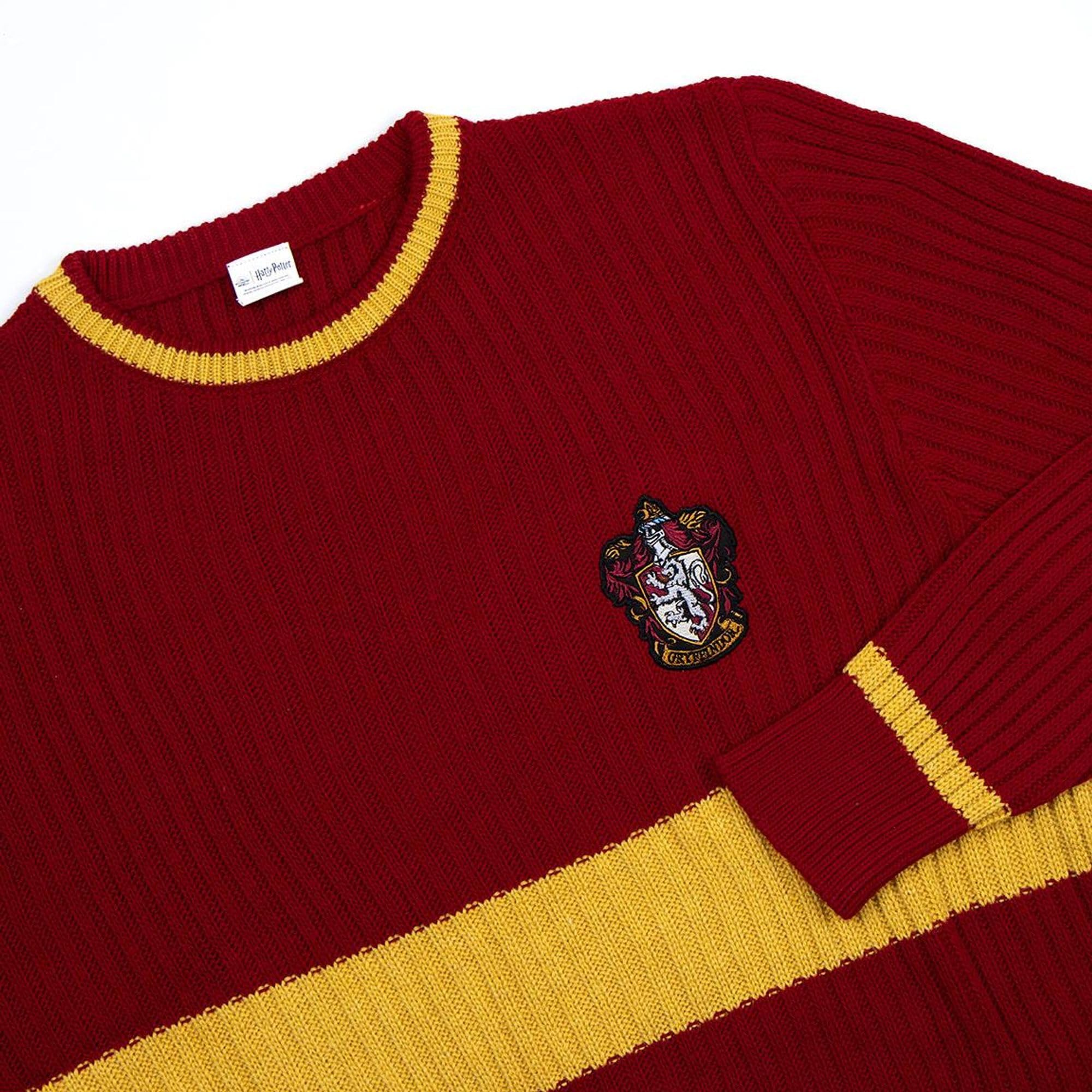 Harry Potter Jersey de Punto Tricot Rojo Talla L Gryffindor Rayas Original