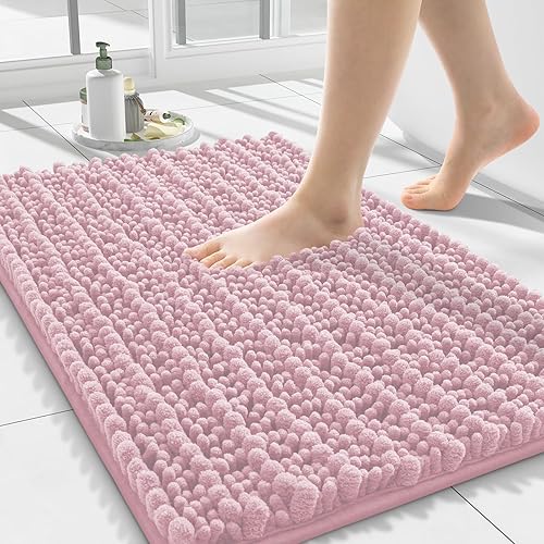 Miniatura 197 de Smiry Alfombras de Baño 24 x 16 pulgadas, Tapetes de Baño de Chenilla Extra Suaves y Absorbentes, Respaldo de Goma Antideslizante, Lavable a Azul