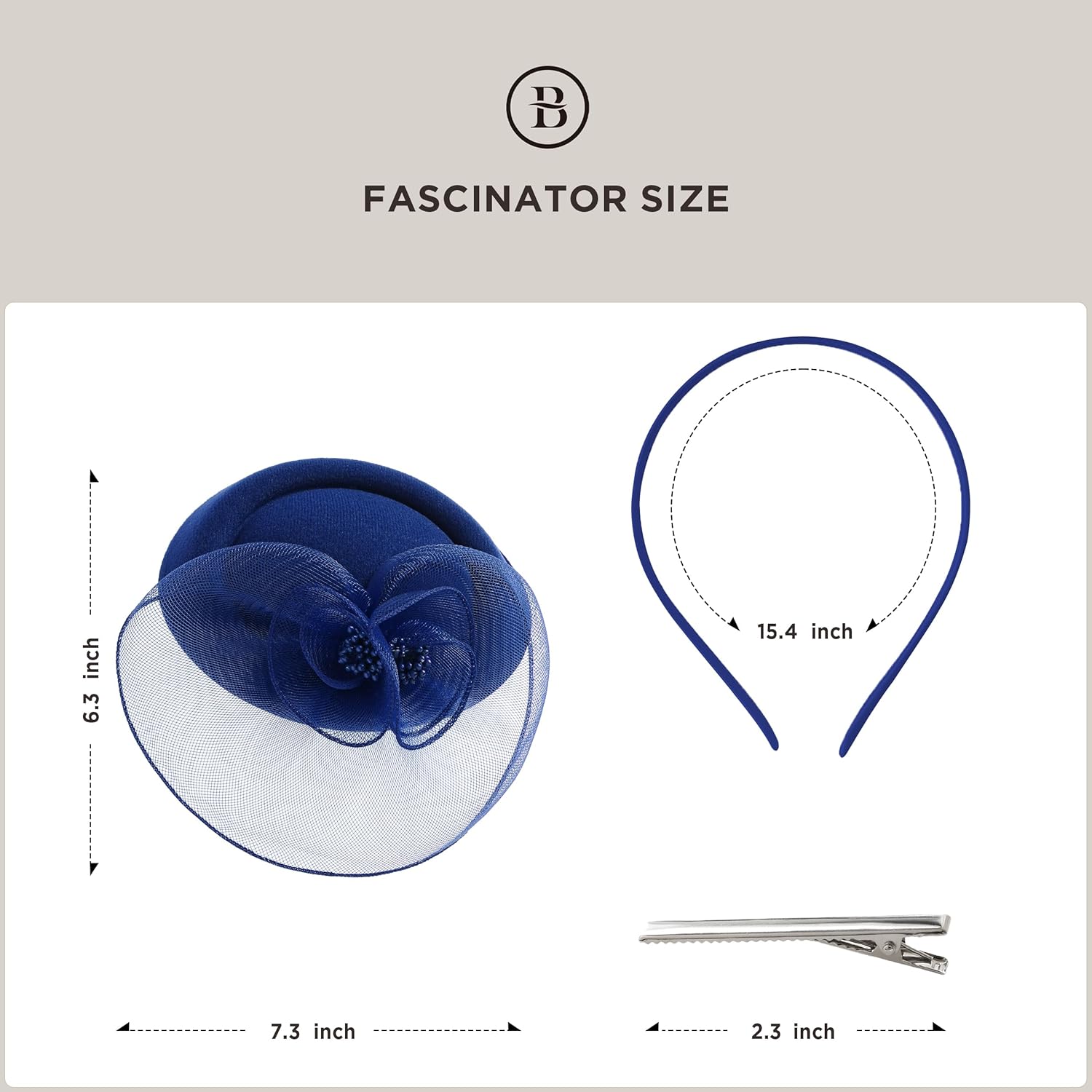 BABEYOND Fascinators Hats for Women - Tea Party Hat Kentucky Fascinator Derby Flower Mesh Pillbox Hat for Bridal Wedding - Image 7