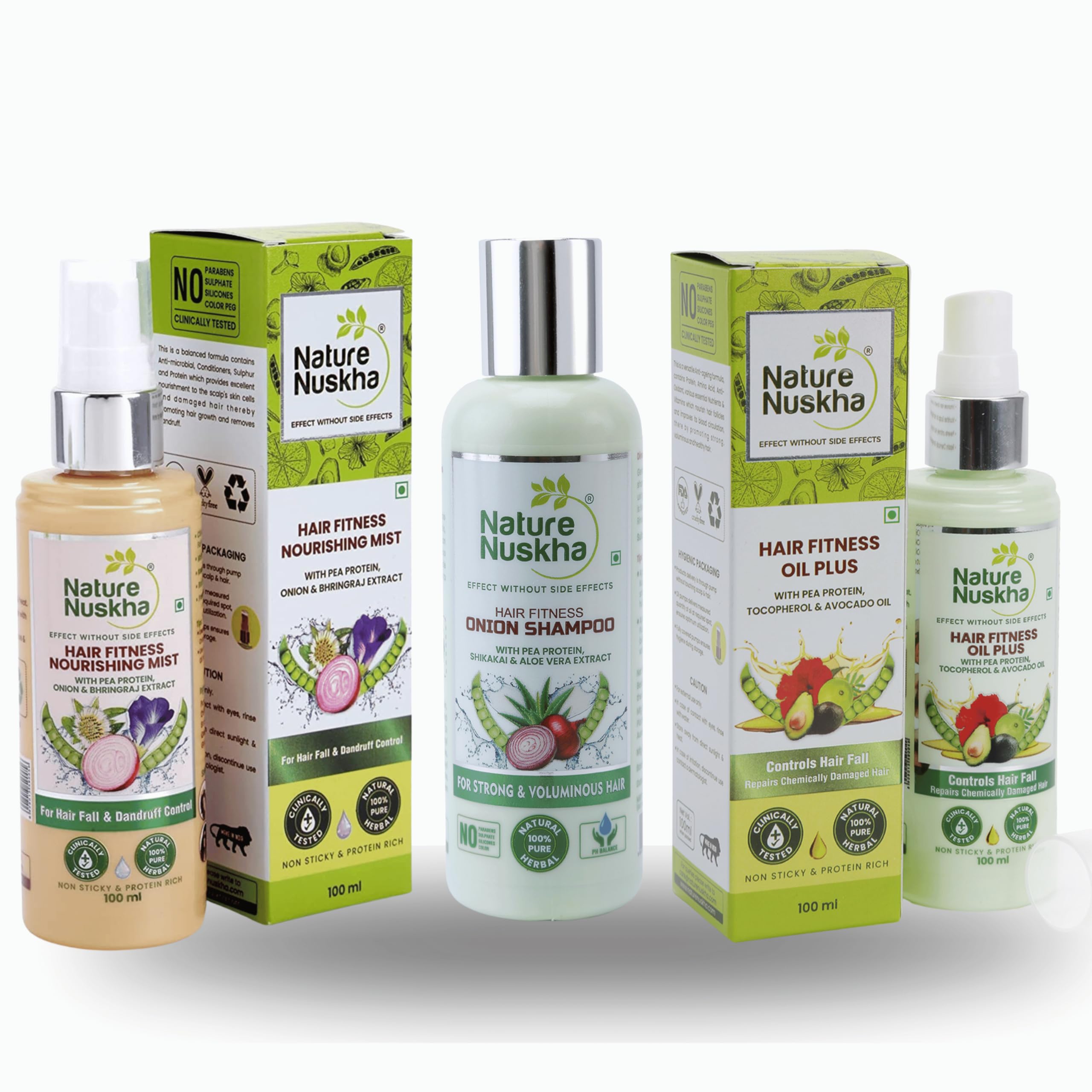 Hair Mist Protein Rich with Onion & Bhringraj Extracts for Hair Growth & Thickening Scalp Spray, Hair Fall & Dandruff Control (100ml (Pack of 1), Mist+ Oili Plus + Onion Shampoo)