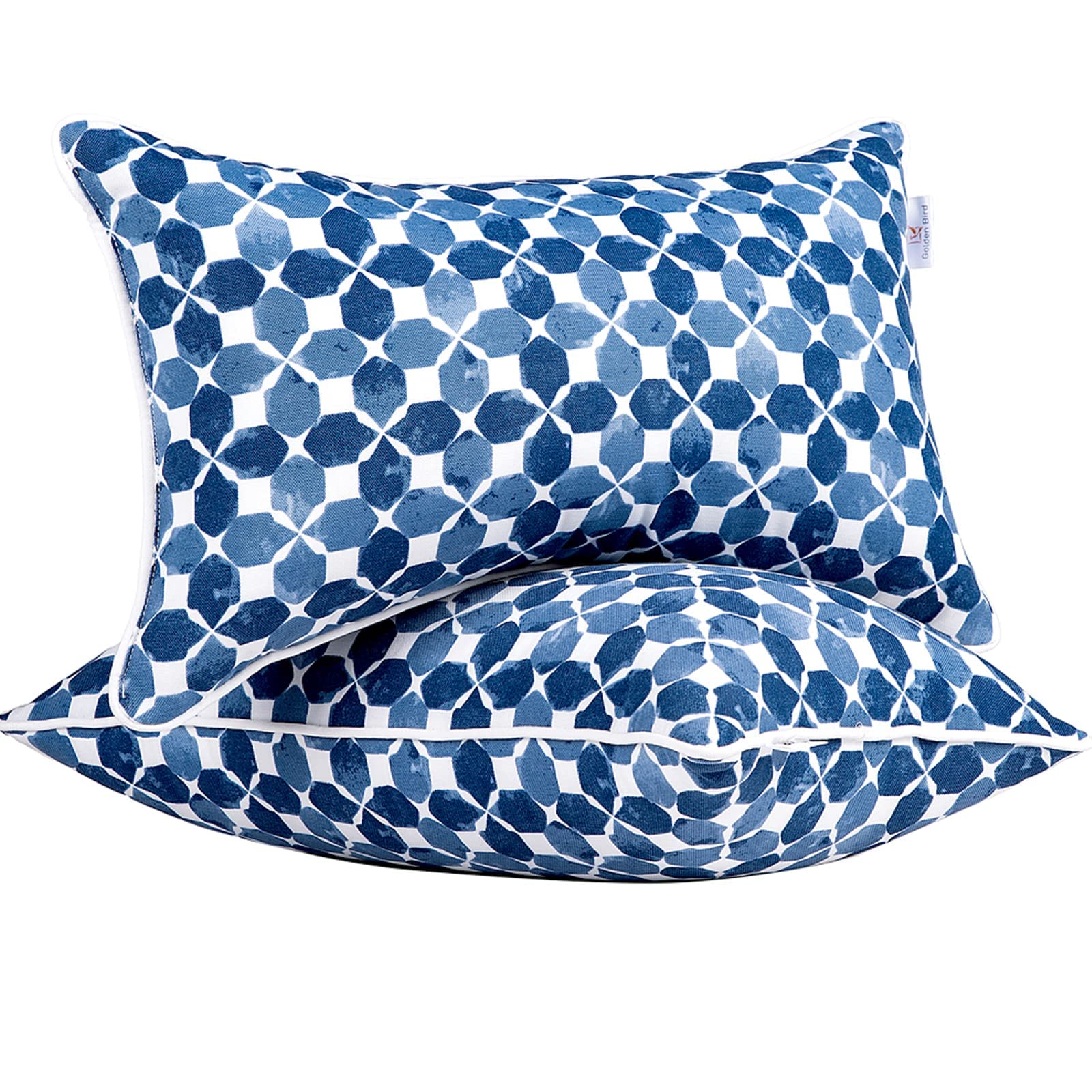 JMGBird Outdoor Lumbar Pillows Waterproof 12x20 Throw Pillows with Inserts
