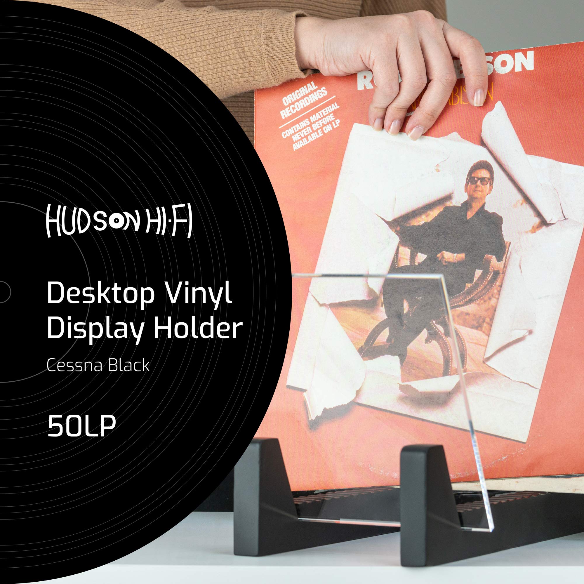 Hudson HiFi Vinyl Record Storage Holder Vinyl Storage Rack 50 Album