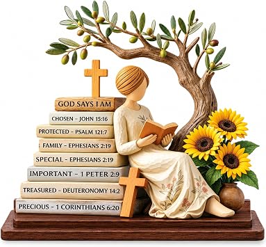 Christian Gifts for Women Bible Verse Decor, God Says I Am Decorative Sign