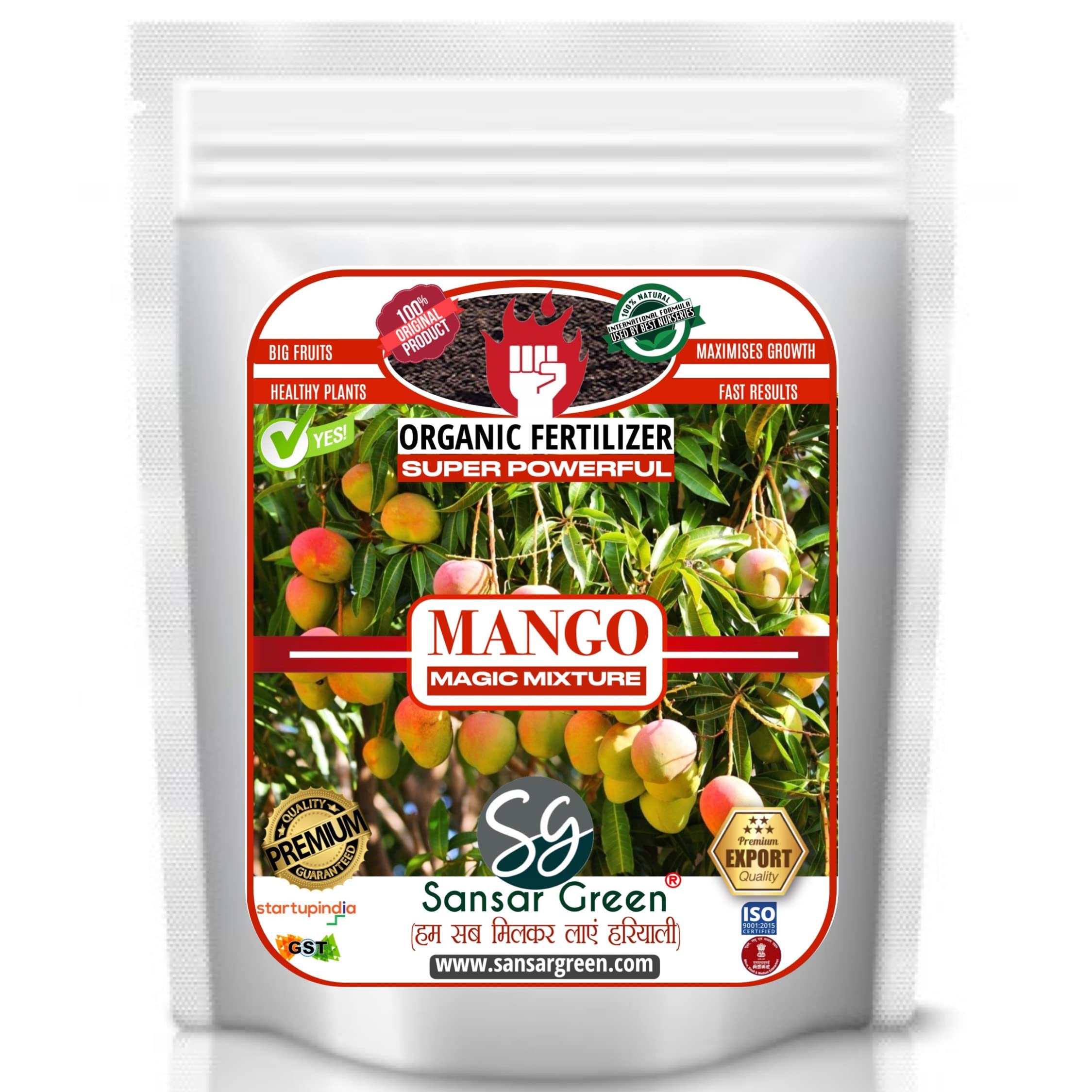 Sansar Green® Mango magic mixture Powerful Organic Fertilizer for Mango Plants with ++ Growth Booster and Active Micro Organism (200 gm)
