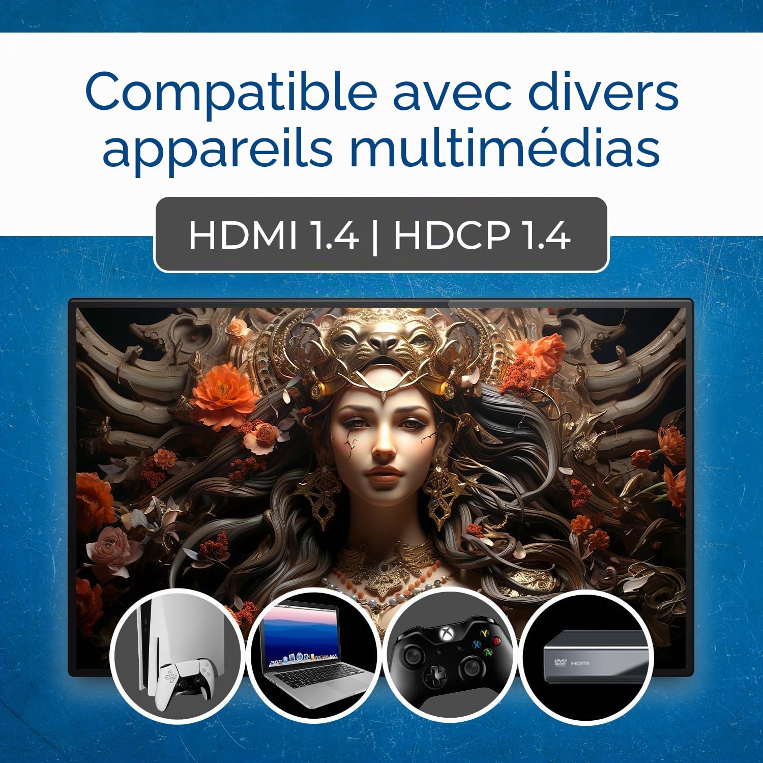 OREI Répartiteur HDMI 1 x 4 Multiple sur Un Seul câble CAT6/7 1080p avec Gestion EDID à Distance Infrarouge – jusqu'à 50 m – Boucle – Faible Latence – Support Complet