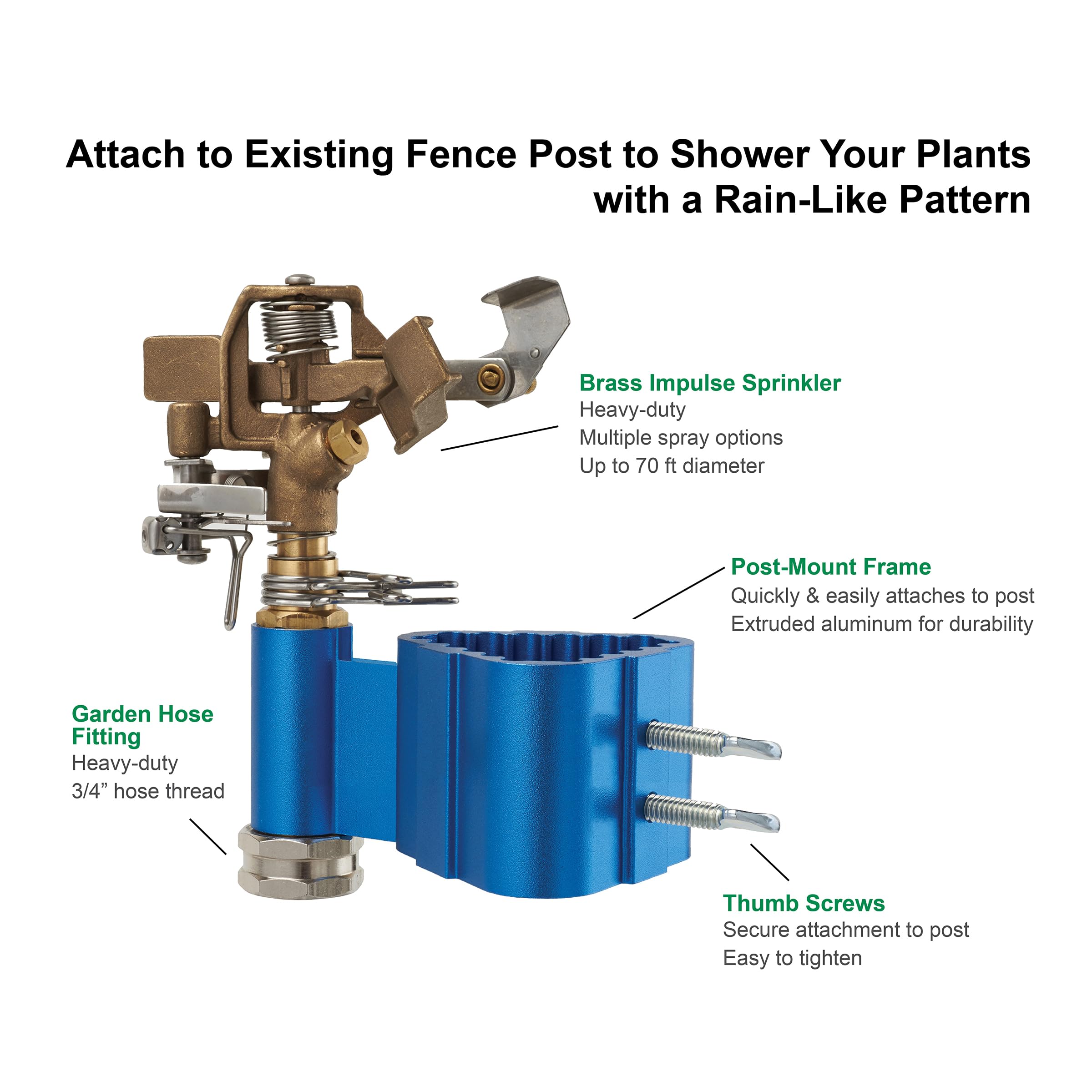 Dramm Post Mount Sprinkler Blue - Image 4