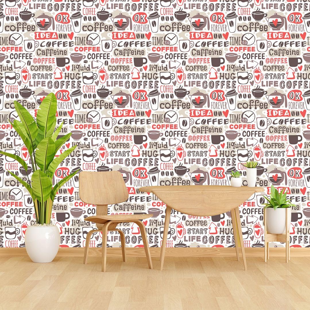CVANU Coffee Time OK Forever Beautiful Printed Self-Adhesive Wallpaper for Cafeteria Restaurant Kitchen and Cafe (30 Sqft)_005 (B0CFLVSP4Y) Amazon Price History, Amazon Price Tracker